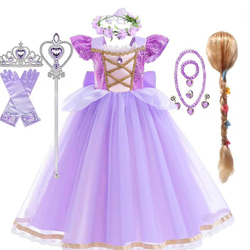 Summer Clothing For Kids Girls - Summer Rapunzal Girl Princess Dress Cosplay