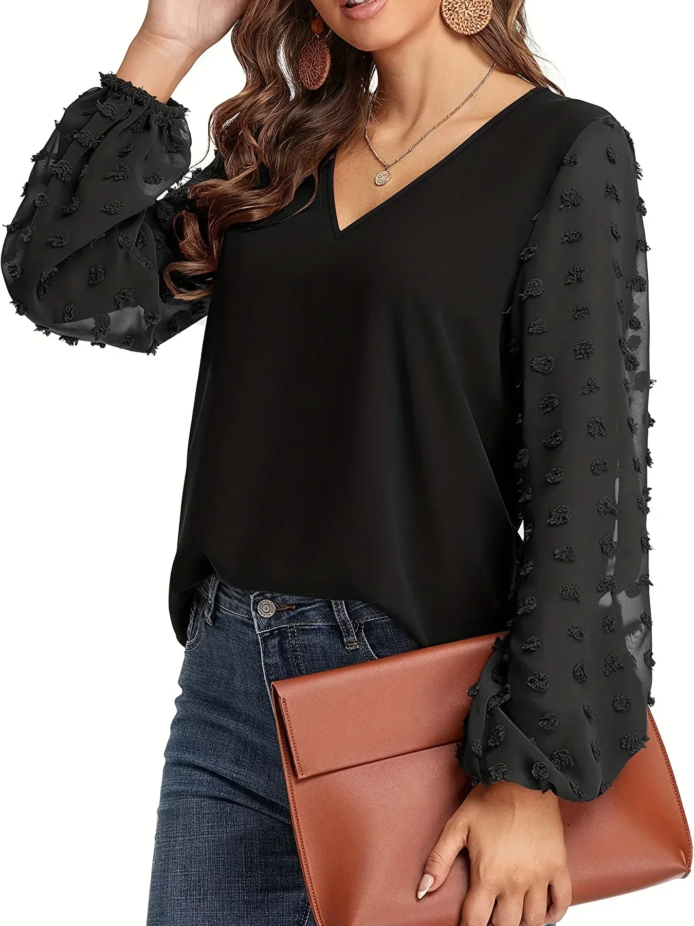 Summer Clothing Clearance - Women's Plus Size 1XL-5XL Swiss Dot
