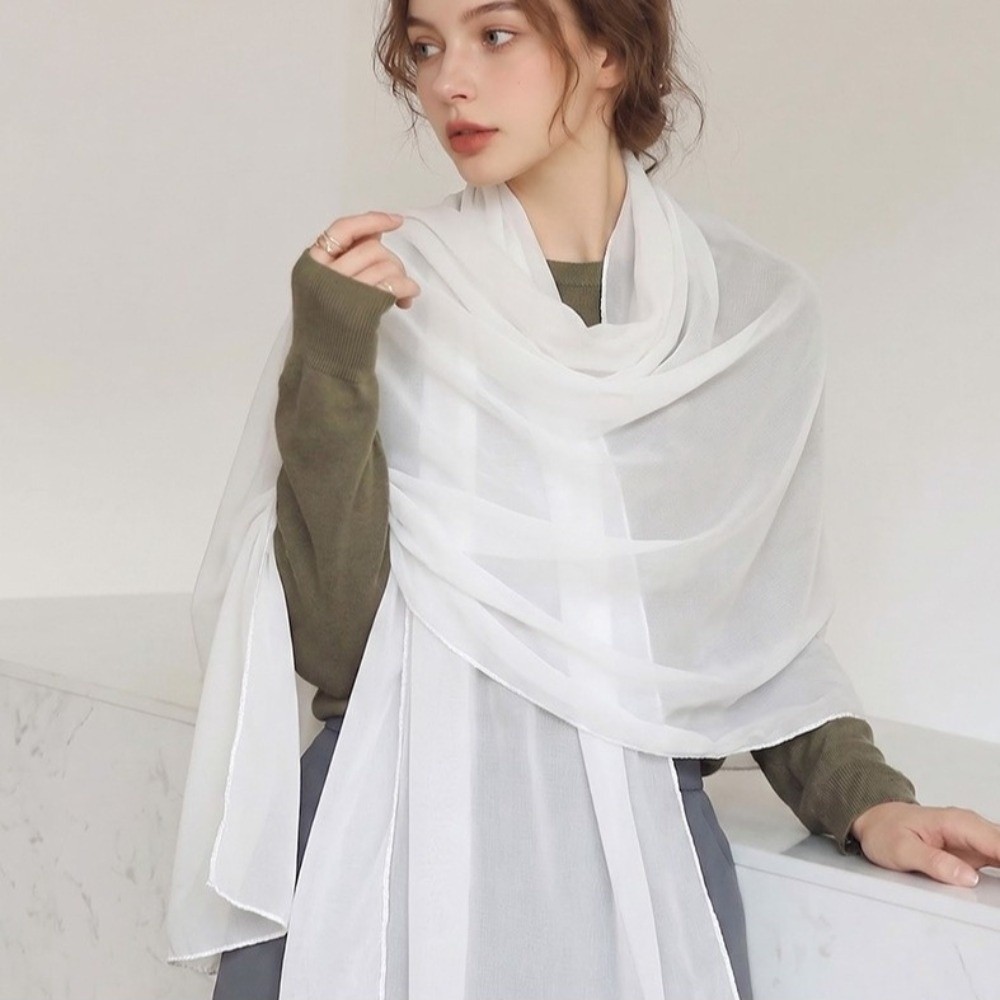 Solid Color Thin Shawl Chiffon - Sarong Pareo Wrap recension och pris