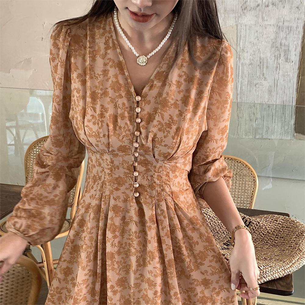 Women's Vintage Long Floral Dr - Sundress Midi Floral recension och pris