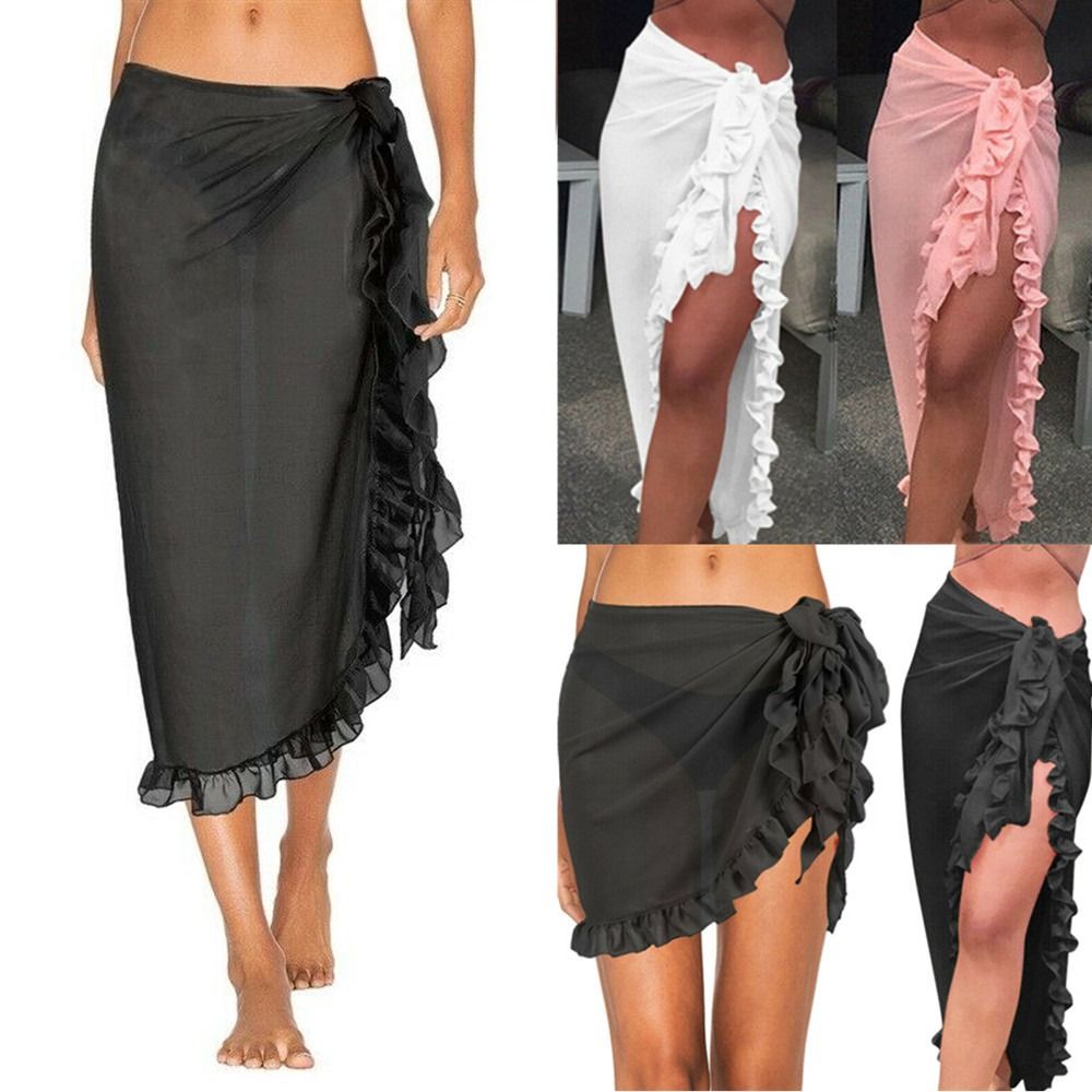 Wrap Scarf Ruffle Design Saron - Sarong Pareo Wrap recension och pris
