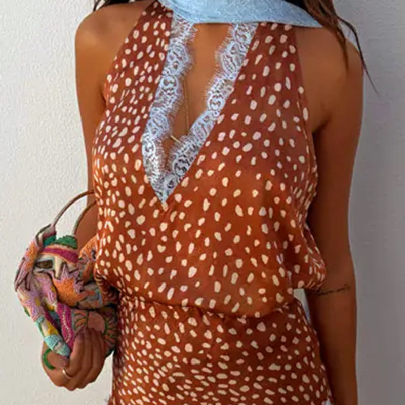Women Summer Halter Printed Mi - Summer Away Clothing recension och pris