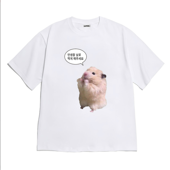 Funny Hamster Meme Graphic T-S - Summer Clothing Teens recension och pris