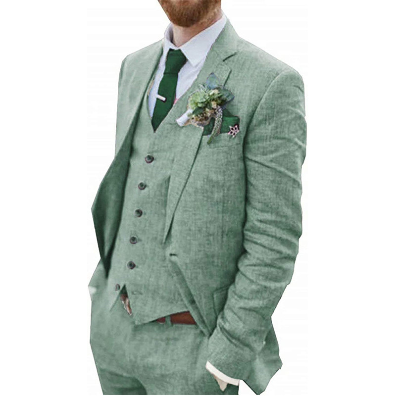 3 Piece Men's Retro Linen Men  - Summer Clothing Men Linen recension och pris