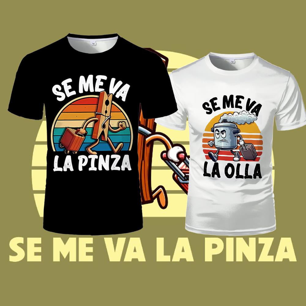 Se Me Va La Pinza Print T-Shir - Summer Clothing In Spanish recension och pris