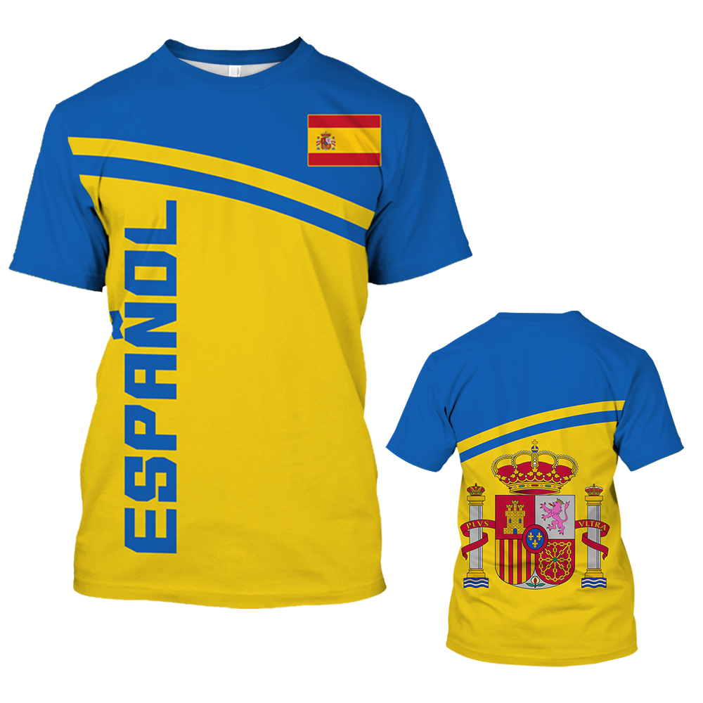 Vintage Spain T-shirt For Men  - Summer Clothing In Spanish recension och pris