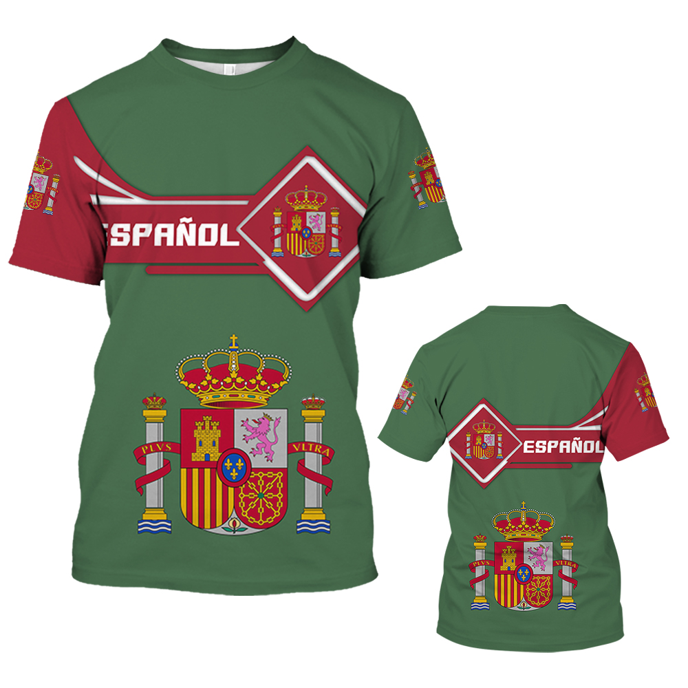 Vintage Spain T-shirt For Men  - Summer Clothing In Spanish recension och pris
