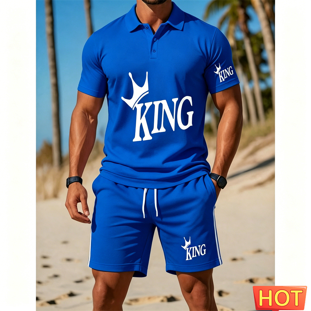 Men's short-sleeved suit set - - Summer Clothing Vacation recension och pris