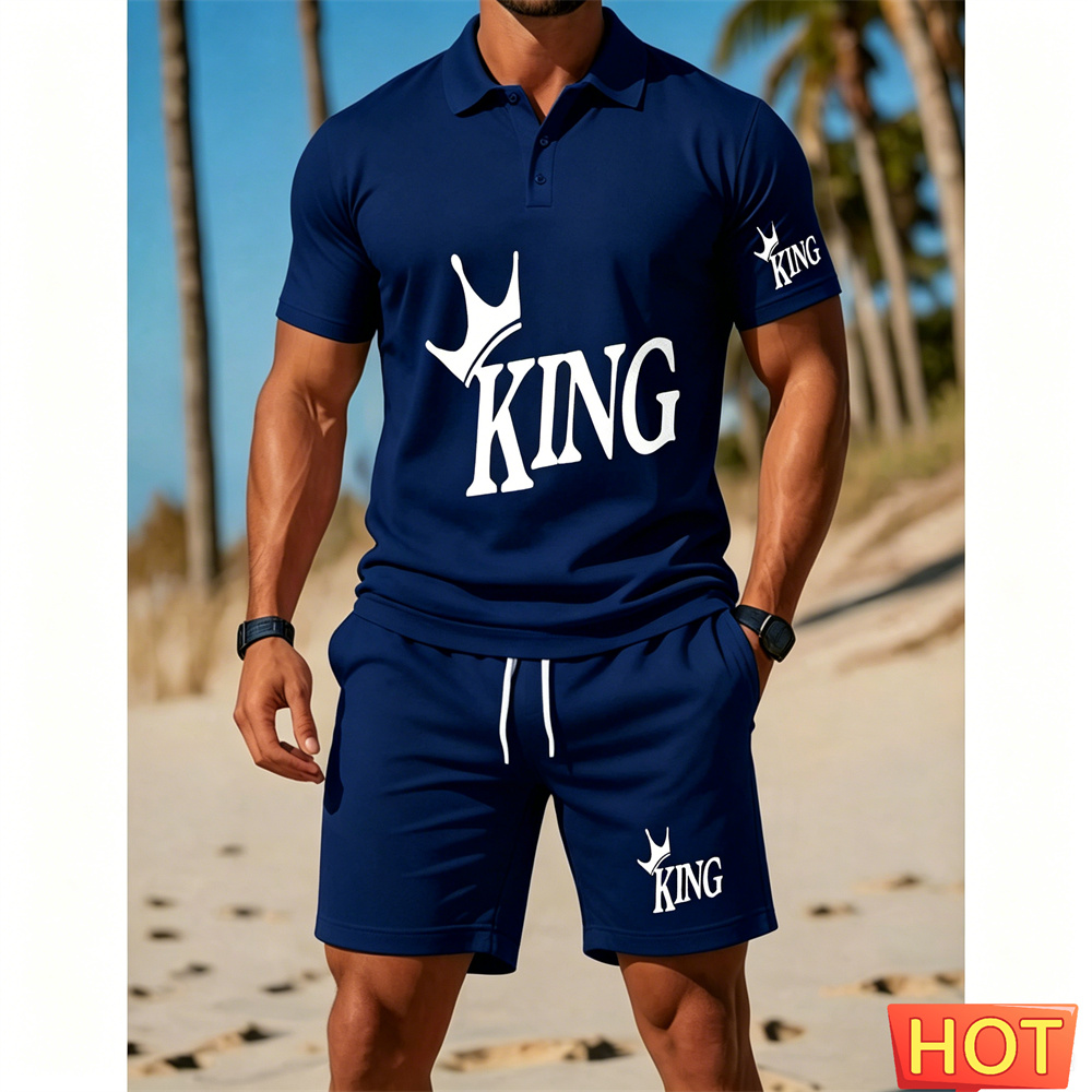 Men's short-sleeved suit set - - Summer Clothing Vacation recension och pris