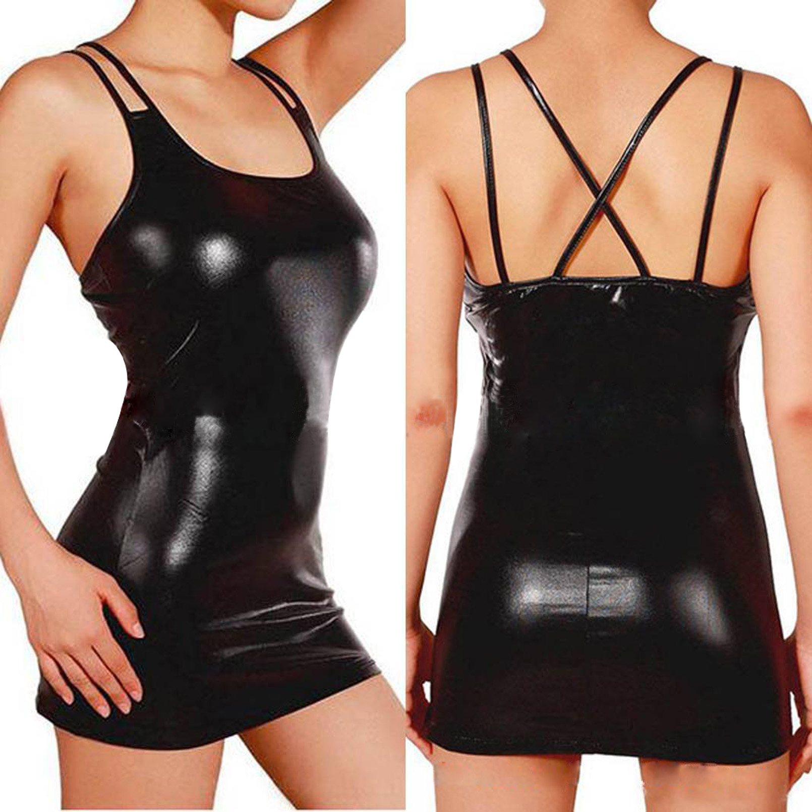 Sexy Erotic Hot Pu Metallic Le - Summer Clothing Women Uk recension och pris