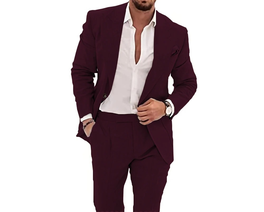 Casual Men's Flax Suits 2 Piec - Summer Clothing Men Linen recension och pris