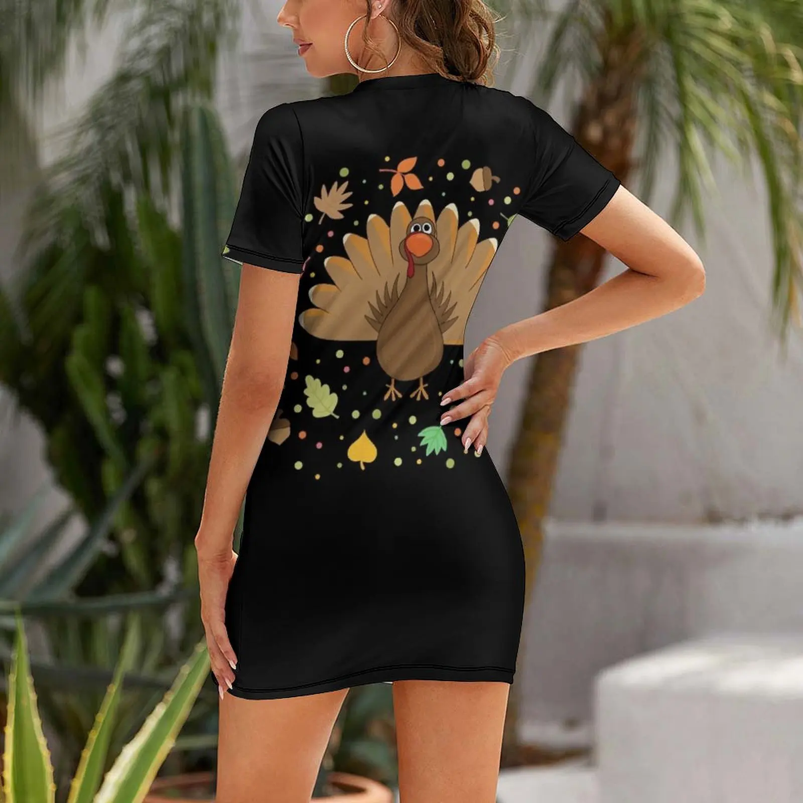 Thanksgiving Turkey Short-Slee - Summer Clothing Trends For Women 2026 recension och pris