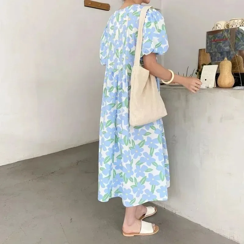 Summer Round Collar High Waist - Sundress Midi Floral recension och pris