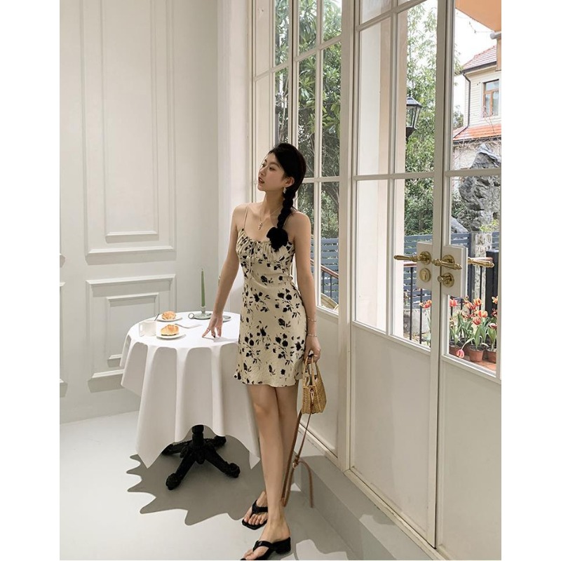 Floral Print Spaghetti Strap M - Sundress Midi Floral recension och pris