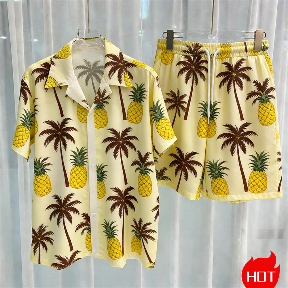 Summer Men's Shirt Sets Plants - Summer Clothing Vacation recension och pris
