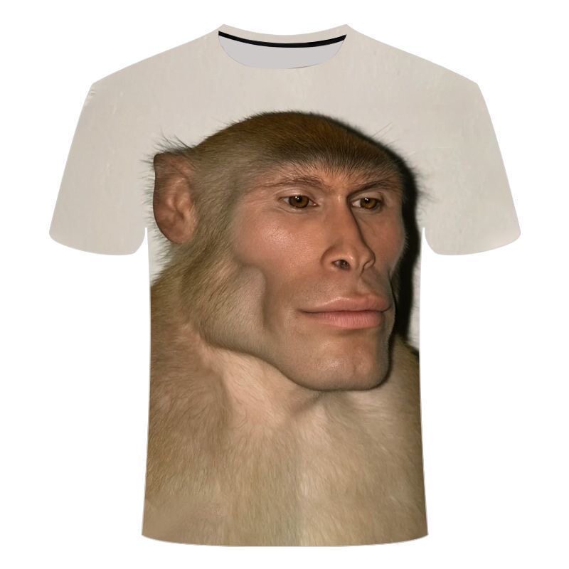 Funny Meme Monkey 3D Printed T - Summer Clothing Teens recension och pris