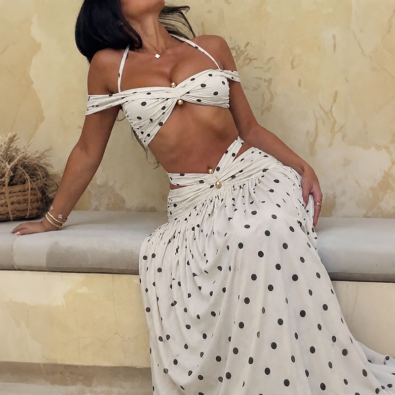 Women Polka Chic Vacation 2 Pi - Summer Clothing Vacation recension och pris