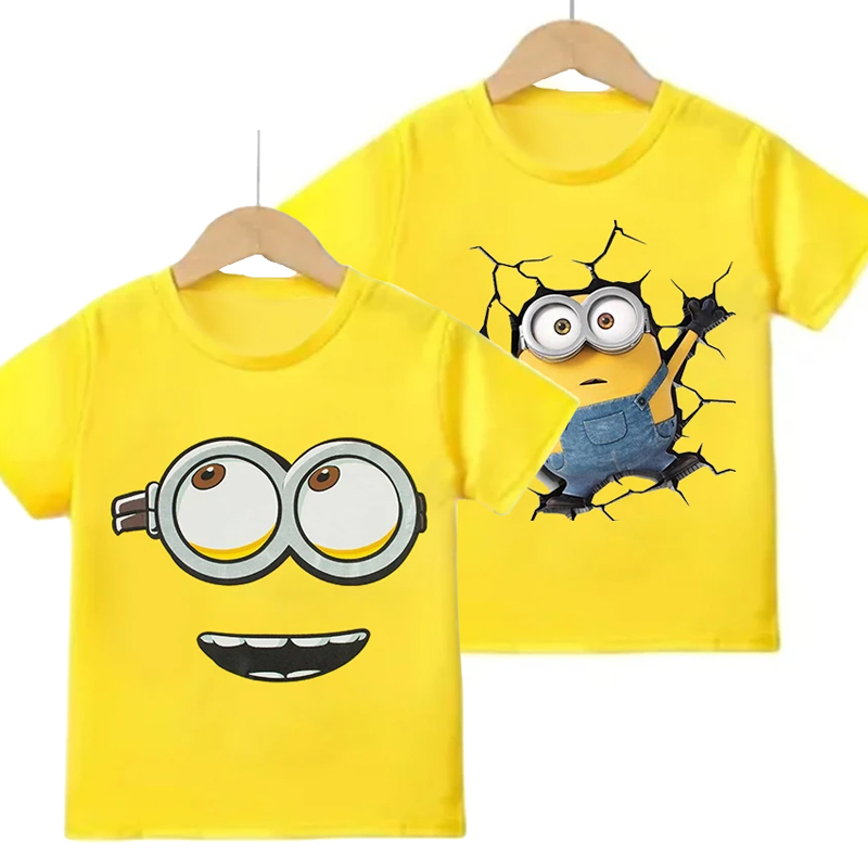 Cartoon Minion Short Sleeve T  - Summer Clothing Teens recension och pris