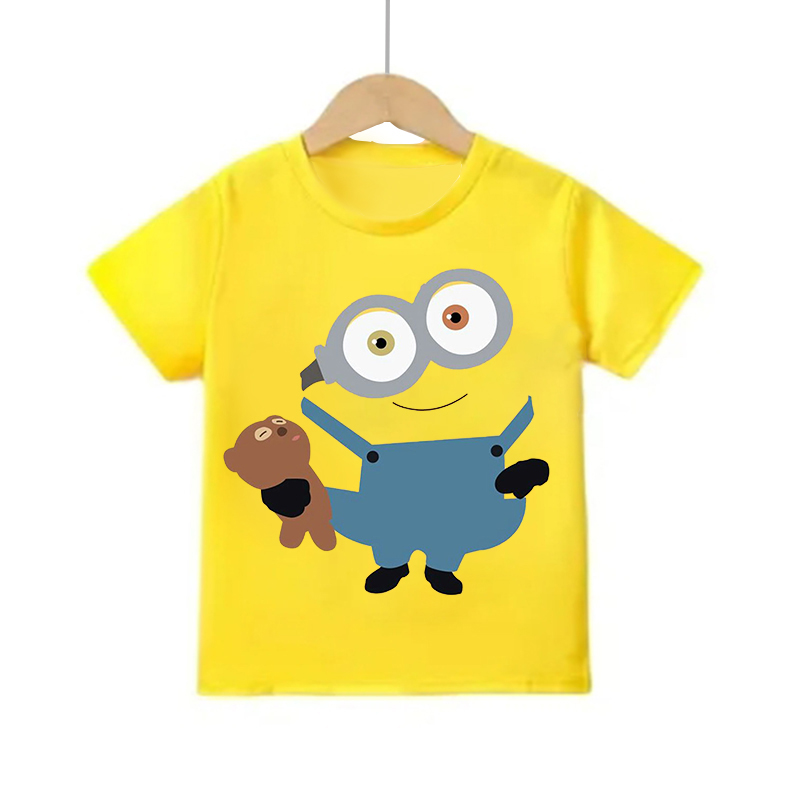 Cartoon Minion Short Sleeve T  - Summer Clothing Teens recension och pris