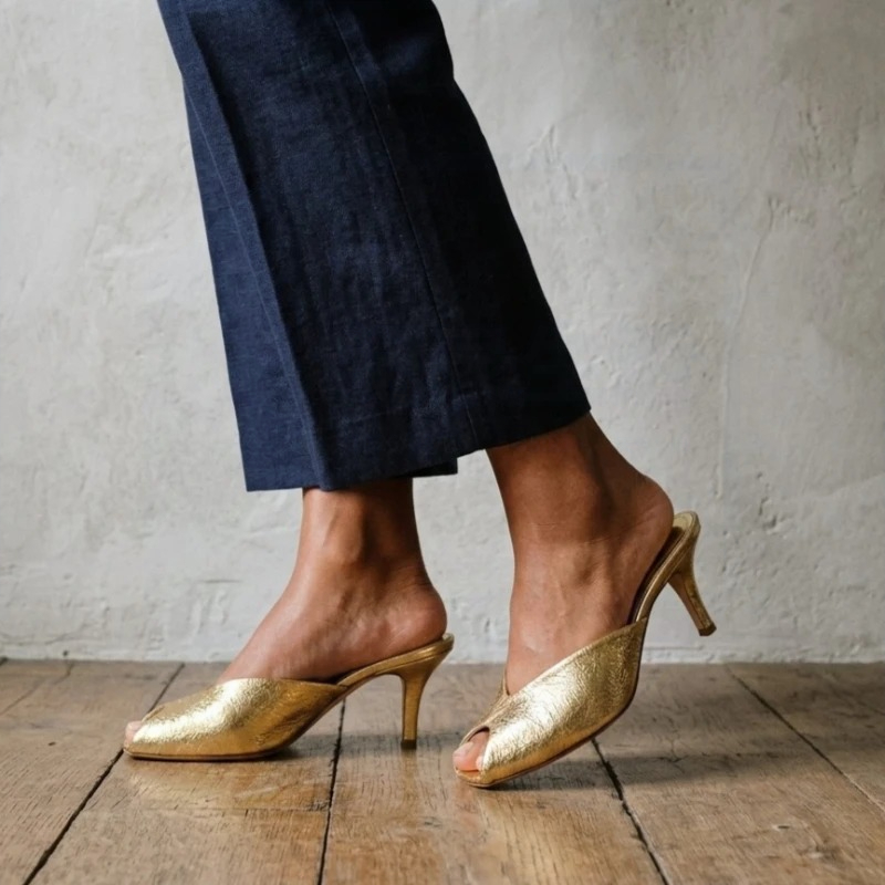 Women's Pumps Designer Gold Wo - Summer Clothing Elegant recension och pris