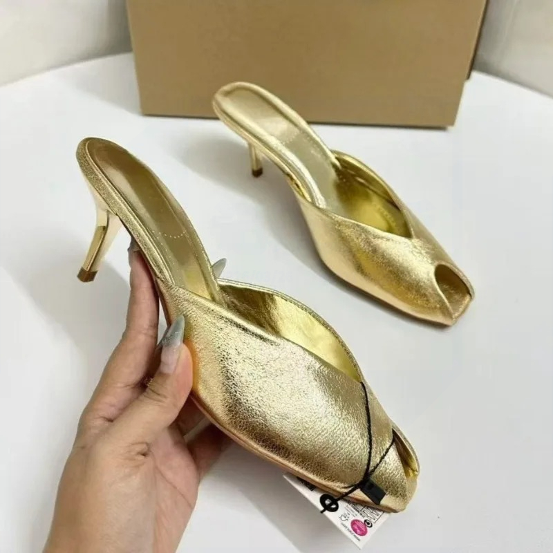 Women's Pumps Designer Gold Wo - Summer Clothing Elegant recension och pris