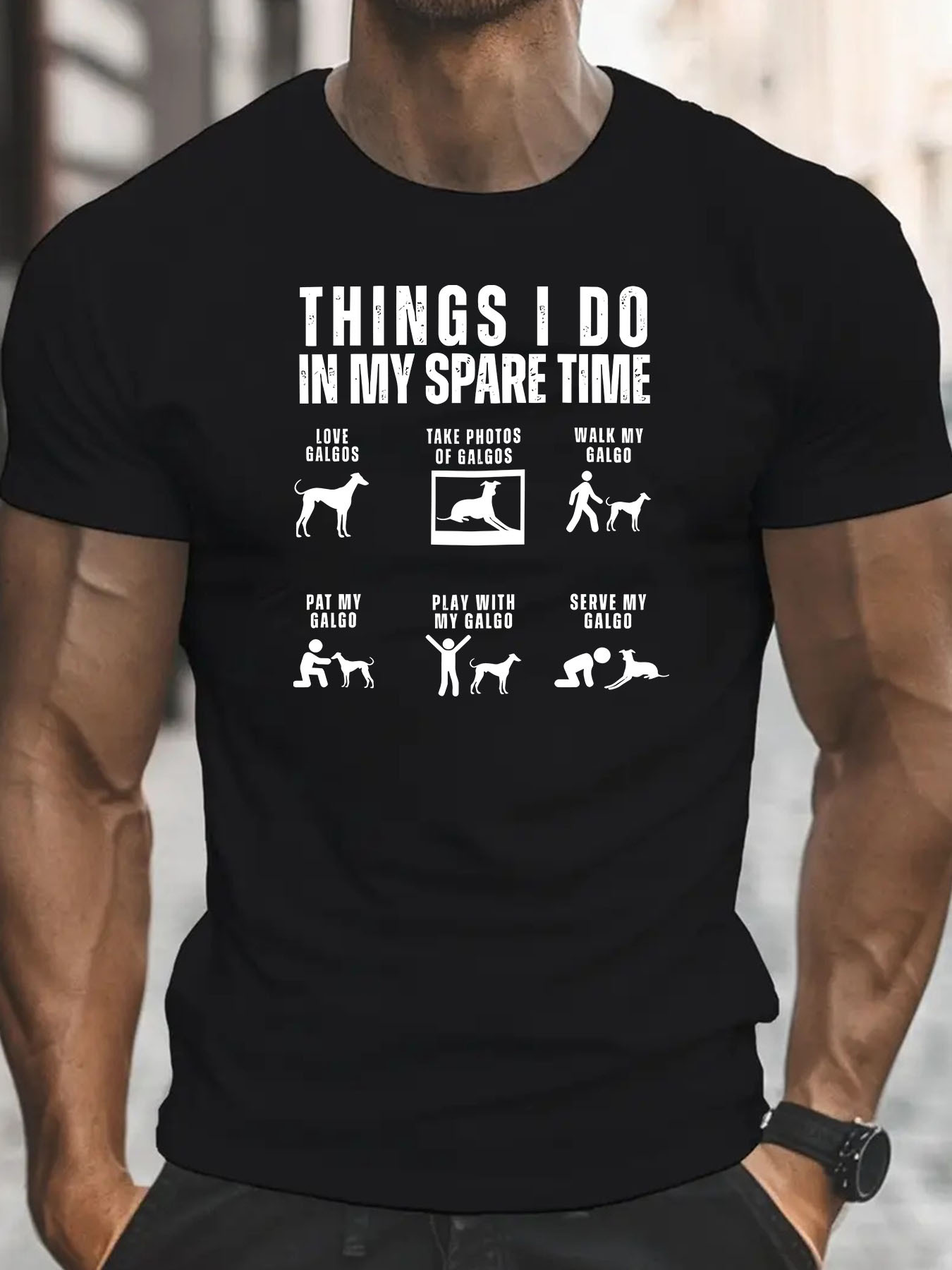 Funny Spanish Greyhound T-Shir - Summer Clothing In Spanish recension och pris